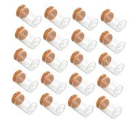 POPETPOP 48 Pezzi Mini Barattoli in Vetro con Tappo di Sughero 15ml Resistenti al Calore per Conservazione lungo Termine Idee Regalo Natale e Viaggio