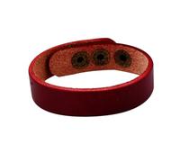 POPETPOP 4pezzi Braccialetto in Pelle Di Mucca Semplice Catena Da Polso Unisex Braccialetto Per Innamorati Accessori Per Studenti Color Rosso Scuro Misura