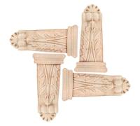 POPETPOP 4pezzi Decorazioni Angolari in Applique Intagliate Per Mobili Pareti Design Classico Europeo Accenti Per Staffe in Massello