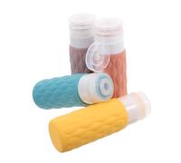 POPETPOP 4pezzi Falconi Di Shampoo Ricaricabili Flaconi Comprimibili Per Viaggio Contenitori in Silicone Per Articoli Da Toeletta Flaconi Da Viaggio Per Shampoo e Balsamo Vuoti