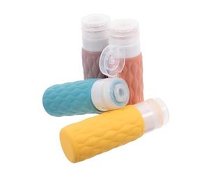 POPETPOP 4pezzi Falconi Di Shampoo Ricaricabili Flaconi Comprimibili Per Viaggio Contenitori in Silicone Per Articoli Da Toeletta Flaconi Da Viaggio Per Shampoo e Balsamo Vuoti