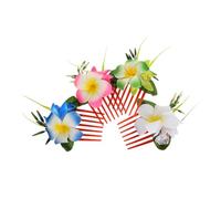 POPETPOP 4pezzi Fiori Per Capelli Hawaiani in Plumeria Artificiale Pettine Da Sposa Decorazione Floreale Tropicale Accessori Per Capelli Per Cerimonia in Spiaggia
