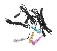 POPETPOP 4pezzi Mini Microfono Cablato Portatile Microfono per Registrare Voci Chiare Tecnologia Capacitiva per Karaoke Streaming Video e Interviste Compatibile Telefoni Cellulari