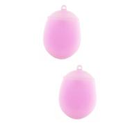 POPETPOP 4pezzi Spazzola Da Bagno Silicone Antibatterica Per Pulizia Viso e Corpo Rosa Massaggio Comfort e Facile Asciugatura Adatta Tutte Le Età