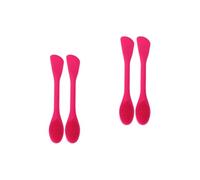 POPETPOP 4pezzi Spazzole in Silicone Per Pulizia Viso Spazzole Multifunzionali Per Maschera e Scrub Facili Da Usare e Portatili Adatte Tutti Tipi