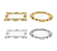 POPETPOP 4pezzi Tavolozza per Miscelare Nail Art da Piastra Colorata per Smalti e Pigmenti Stile Vintage Espositore e Materiale Robusto Superficie Liscia per Precisione Artistica Facile