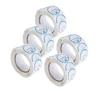 POPETPOP 5 Etichette Fatte Mano Stickers Rotondi per Conserve per Imballaggi Facili Applicare e Resistenti per Barattoli Bottiglie e Sacchetti