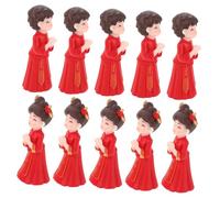POPETPOP 5 Paia Mini Sposini Cinesi Tradizionali Statuine Micro Paesaggio per Decorazioni Torta e Esposizione Tavolo Accessori Matrimonio Culturale Comodi e Significativi
