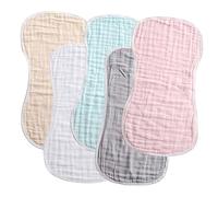 POPETPOP 5 pezzi Bavaglini per Ragazza Multi per Ruttini Asciugamani Assorbenti per Giallo Rosa Verde Grigio Accessori Utili per e Svezzamento