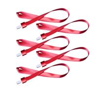 POPETPOP 5 Pezzi Cordino da Collo in Poliestere 1,5cm Rosso per Badge e Permessi Clip Facile da Indossare per Viaggi e Feste