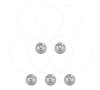 POPETPOP 5 pezzi di pendolo oscillante da 18 mm, giocattolo da scrivania in metallo bilanciato, esperimento scientifico per l'educazione fisica, decorazione della casa, argento