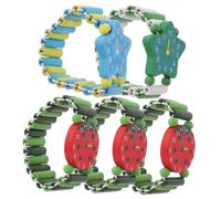 POPETPOP 5 pezzi Orologi Giocattolo in Legno Simulati Colorati Cartoon per Educativi e Leggeri Compleanno per Ragazzi e Ragazze per Imparare Concetto Colore Casuale Colore Casuale