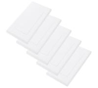 POPETPOP 5 Pezzi Placca Cieca per Scatola Elettrica 3 Moduli Tipo 118/120 | Plastica Liscia, Copre Fori e Cavi Esposti, Montaggio Aderente per Ufficio e Casa