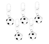 POPETPOP 5 pezzi Portachiavi Mini Pallone Calcio Ciondoli Sportivi Compatti per e Chiavi Design Originale e Resistente per Appassionati Calcio