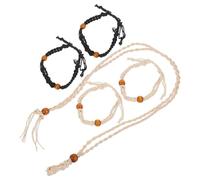 POPETPOP 5 pezzi Portapietre Regolabile in Rete per Braccialetti e Collane Gabbia Vuota per Ciondoli e Pietre Cordino Macramè Multifunzione per Gioielli Fai da Te Colori e