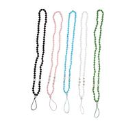 POPETPOP 5 pezzi Tracolla Telefono con Perline Trasparenti Creative Braccialetti Antiscivolo per Viaggio e Colori Casuali Colore Casuale Colore Casuale