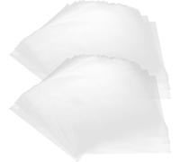 POPETPOP 50 Buste Protettive per Vinili in Pp Bianco, Trasparenti e Antimacchia, Custodie Adesive per Copertine e Album, Formato Standard per Collezionisti