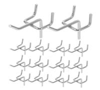 POPETPOP 50 pezzi Ganci per Pegboard Al Carbonio per Organizzazione e Stoccaggio Garage Ganci Resistente per Utensili per Esposizione Professionale e Lavoro