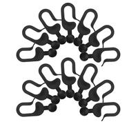 POPETPOP 50 pezzi Ganci Tende Gazebo in Plastica Nera Gancetti Resistenti per Tende da Campeggio Esterno e Zanzariere Supporto Stabile e Portatile per Ombreggiature da Esterno Adatti per