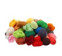 POPETPOP 50 Pezzi Lana per Infeltrimento ad Ago Set Colori Assortiti Lana Cardata Morbida per Infeltrimento Fai da Te Kit Completo per Principianti e Artigianato Manuale Creativo
