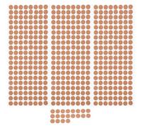 POPETPOP 500 Pezzi Tappetini in Sughero Autoadesivi per Mobili Cucina e Armadi, 10mm, Forma Rotonda Piatta, Facile Installazione e Assorbimento Vibrazioni, per Ante e Cassetti
