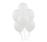 POPETPOP 50pezzi Palloncini Lattice Perlati Bianchi Da Decorazioni Per Feste Di Compleanno e Matrimonio Atmosfera Festiva e Romantica Per Eventi Speciali