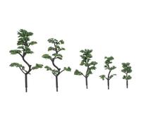 POPETPOP 5pezzi Alberi Modellismo in Plastico Verde Modello Abete Realistici per Scenari di Architettura Sand Table Design Unico e Dettagli Fedeli