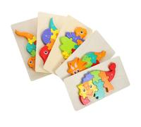 POPETPOP 5Pezzi Puzzle Legno per Giocattoli Montessori Legno Puzzle Didattico per Sviluppare Creatività e Abilità Cognitive Sicuro e Portatile Educativo