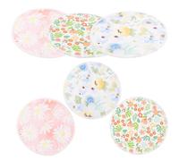POPETPOP 6 Coppette Assorbilatte per Allattamento in Fibra di Bambù, Lavabili e Traspiranti Design Delicato, Pratiche per Maternità Confezione da 6 Pezzi Stili multipli