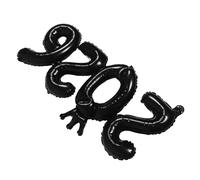 POPETPOP 6 Palloncini Numeri Lamina Neri 2026 Corona Kit Decorazioni per Festa di Capodanno e Laurea Forniture per Foto e Addobbi Festivi