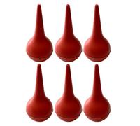 POPETPOP 6 Pezzi Bulbi in Gomma per Pulizia Auricolare e Nasale, Aspiratore di Cerume e Muco, Multifunzionale e Genitori, Colore Rosso