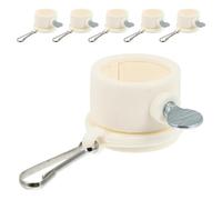 POPETPOP 6 Pezzi Clip Girevole per Bandiera da 1 Pollice Design a Sgancio Rapido, Costruzione Robusta in Pvc e Metallo Resistente alle Intemperie, per Luoghi Commerciali e Pubblici