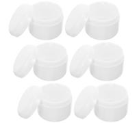POPETPOP 6 Pezzi Contenitore per Crema Versatile da 50ml in Pp Bianco con Facile Dosaggio, per Viaggio e Conservazione di Cosmetici