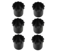 POPETPOP 6 Pezzi Gusci Protettivi in Silicone Nero per Microfono Antirollio e Antiscivolo, Prolungano la Durata, per Palchi e Ktv