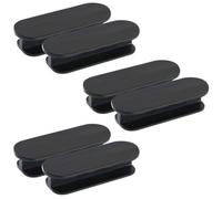 POPETPOP 6 Pezzi Maniglia per Finestra Autoadesiva in ABS Nero, senza Foratura, per Finestre e Armadi, per Cucina e Casa
