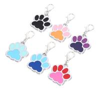 POPETPOP 6 pezzi Medagliette per Cani e Gatti in Lega di Metallo da Design Moderno Inciso e Levigato Accessori per Collare Resistenti e Decorativi per Animali Domestici