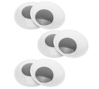 POPETPOP 6 Pezzi Occhi Mobili Giganti Autoadesivi 100mm per Bambole | Plastica e Carta, Effetto Nero Bianco, per Frigo e Opere Oscillanti
