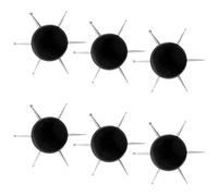 POPETPOP 6 Pezzi Penna Nail Art Dotting Tool Circolare in Metallo per Puntinature Variabili Incisioni e Decorazioni con Pietre Strumento Manicure per Disegni Fiore e Effetti Polka Dot