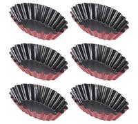 POPETPOP 6 Pezzi Piccolo Stampo per Tartellette All’uovo Antiaderente | Riutilizzabile per Cottura in Forno, Rilascio Facile, Adatto a Cioccolato e Mini Torte