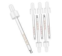 POPETPOP 6 pezzi Pipette Contagocce in Vetro Calibrate per Oli Essenziali con Graduazione Chiara per Laboratorio Cosmetici e Misurazioni Precise