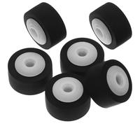 POPETPOP 6 pezzi Rulli Pressione in Gomma per Videoregistratore Vhs e Lettore Cassette Rotelle di Ricambio Resistenti per Registratori Audio e Video Superficie Trattata Antiscivolo