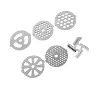 POPETPOP 6 Pezzi Set Accessori Per Carne Lame Da Taglio Per Tritacarne Piatti Da Taglio Per Tritacarne Disco Macinacapazione Carne Acciaio Inossidabile