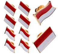 POPETPOP 6 pezzi Spille Metallo Bandiera Indonesia Spilla Patriottica da Uomo Donna Fermaglio Sciarpa per Cerimonie Feste e Uso Quotidiano Accessorio Versatile per Maglioni e Abiti
