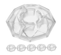POPETPOP 6 pezzi Tappi Trasparenti per Pedali Chitarra Effetto Copri Pulsante in Plastica Design Diamante per Controllo Piede Stabile ed Espressivo Accessori Pedaliera per Chitarra