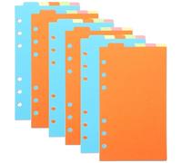 POPETPOP 6 Set di Schede Indice Colorate A5 Verticali, Divisori per Raccoglitori e Quaderni, Carta di Ricambio Perforata per Documenti Scolastici e Organizzazione Ufficio