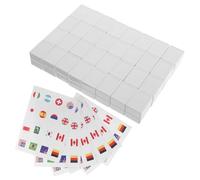POPETPOP 65 pezzi Mahjong Bandiere Nazionali Gioco da Tavolo Educativo e Semplificato per Adulti e Famiglie per Viaggi e Riunioni Blocchi Gioco Mahjong Culturale