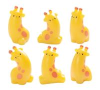 POPETPOP 6pezzi Giraffe Resin Figurines for Garden Decoration Cute Cartoon Animal Ornaments for Projects And Miniature Landscapes