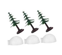 POPETPOP 6pezzi Miniature Snowy Model per Decorazioni Natalizie Innevata Realistiche Arredamento per e Festivi