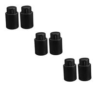 POPETPOP 6pezzi Tappi Per Vino Inossidabile Con Pompa Sottovuoto e Scala Temporale Per Conservare Vino Fresco e Aromatico Accessorio Per Feste
