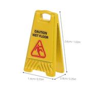 POPETPOP 7 Miniature Wet Floor Warning Signs For Dollhouse Realistic Safety Caution Signs Alloy Compact Educational Toy Accessories